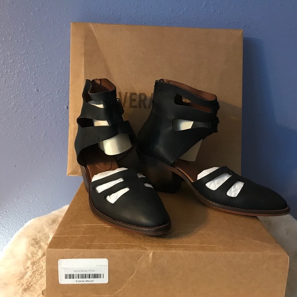 Black Leather Maloti boots size 39 - Picture 1 of 12